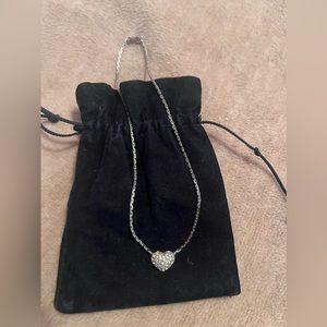 Pre-Owned-Swarovski Heart Necklace